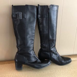 Black knee-high boots